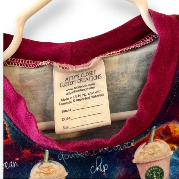 Custom STARBUCKS | Galaxy Frappuccino Coffee Print | Girls Twirl Dress | Size 3T - Picture 5 of 6